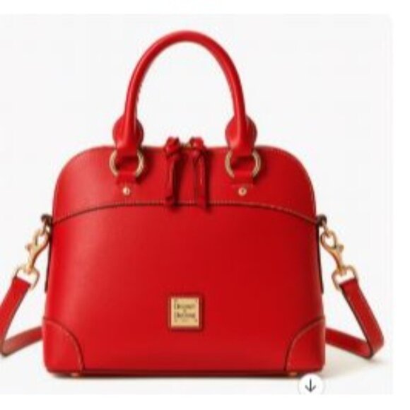 Dooney and Bourke Red Leather Satchel Bag Structured Handbag - NWT  MRSP 448.00 - Picture 7 of 14